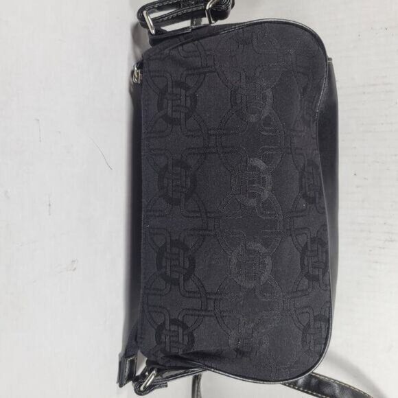 Treviso Black Crossbody Woven Bag with Front & Back Pockets - Picture 5 of 7